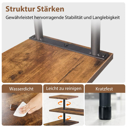 Awoyep Eckregal Küche Organizer Verstellbar Küchenregal Klein Holz Retro
